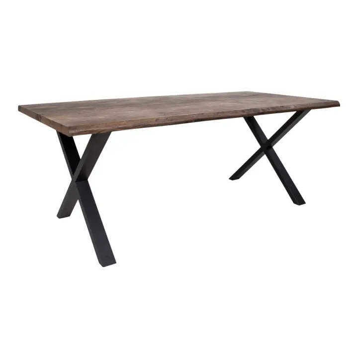 Toulon Blagovaonski stol - Blagovaonski stol s wavy edge, hrast, dimljena, prepared za extension tanjuri 95x200x75 cm