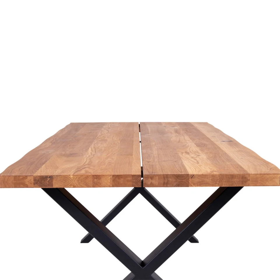 Toulon Blagovaonski stol - Blagovaonski stol s wavy edge, hrast, prirodna, prepared za extension tanjuri 95x200x75 cm