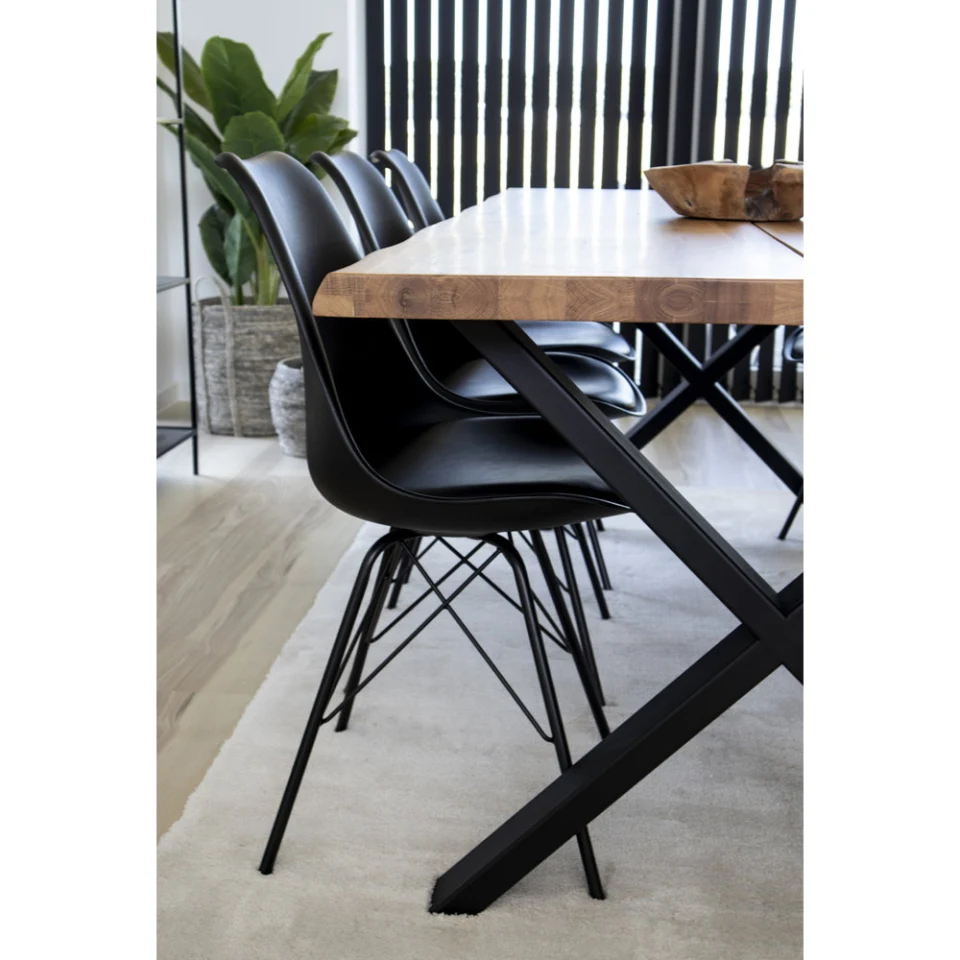 Toulon Blagovaonski stol - Blagovaonski stol s wavy edge, hrast, prirodna, prepared za extension tanjuri 95x200x75 cm