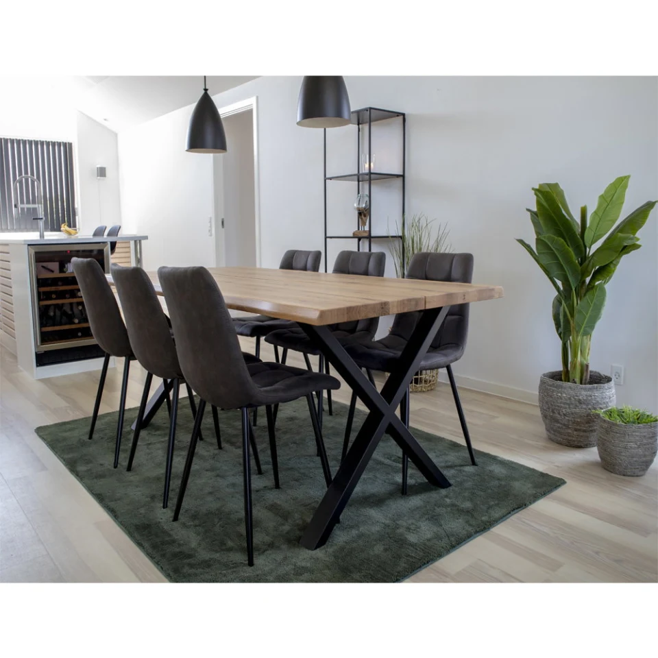 Toulon Blagovaonski stol - Blagovaonski stol s wavy edge, hrast, prirodna, prepared za extension tanjuri 95x200x75 cm