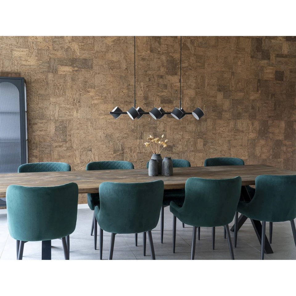 Toulon Blagovaonski stol - Blagovaonski stol s wavy edge, hrast, dimljena, prepared za extension tanjuri 100x300x75 cm