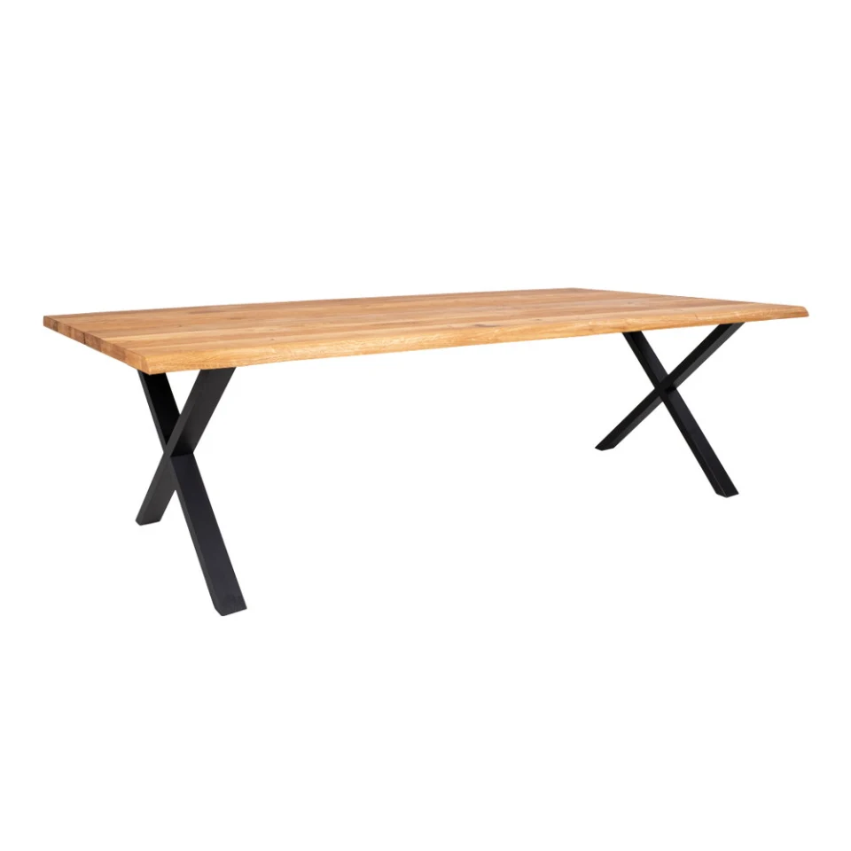 Toulon Blagovaonski stol - Blagovaonski stol s wavy edge, hrast, prirodna, prepared za extension tanjuri 100x300x75 cm