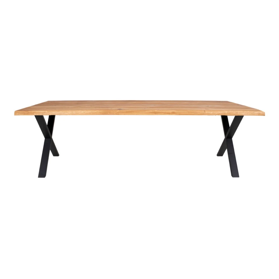Toulon Blagovaonski stol - Blagovaonski stol s wavy edge, hrast, prirodna, prepared za extension tanjuri 100x300x75 cm