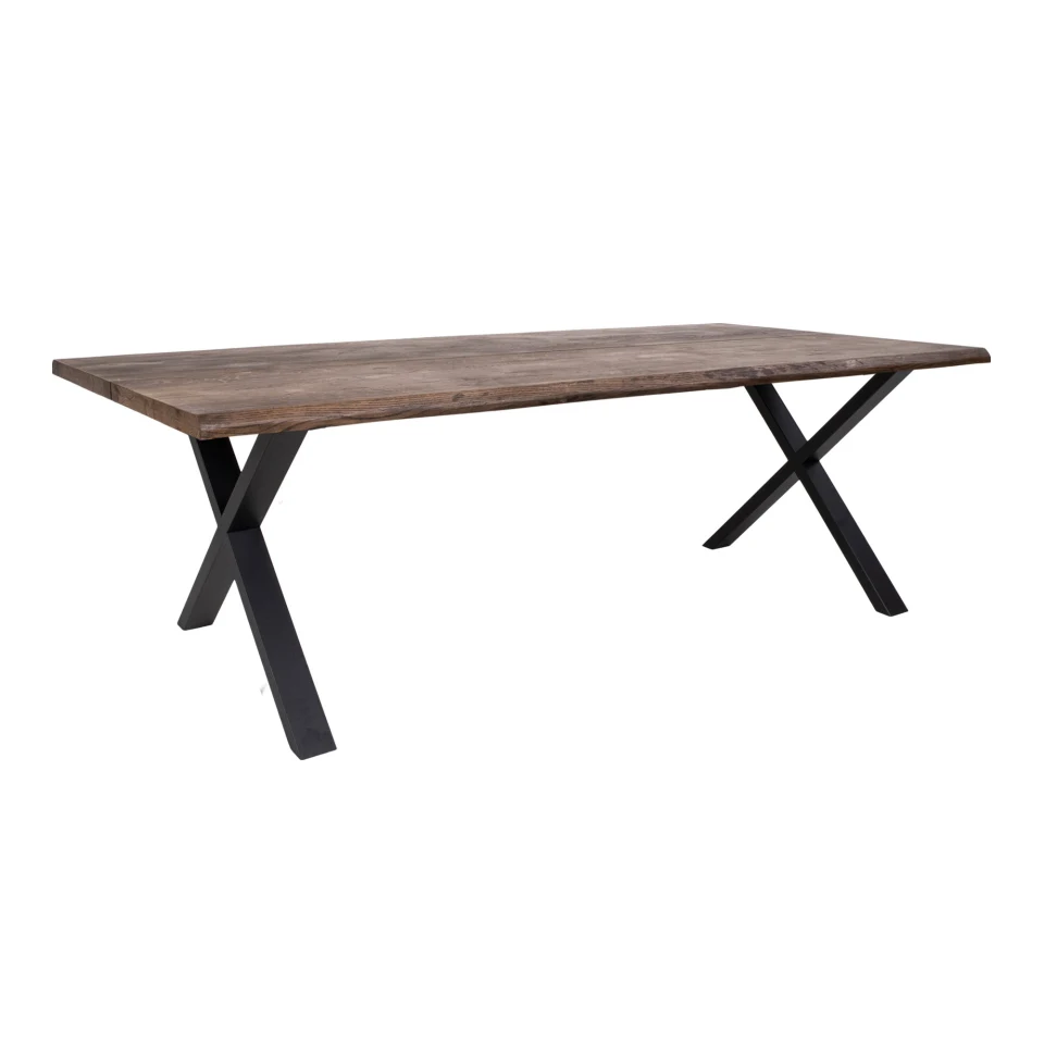 Toulon Blagovaonski stol - Blagovaonski stol s wavy edge, hrast, dimljena, prepared za extension tanjuri 95x240x75 cm