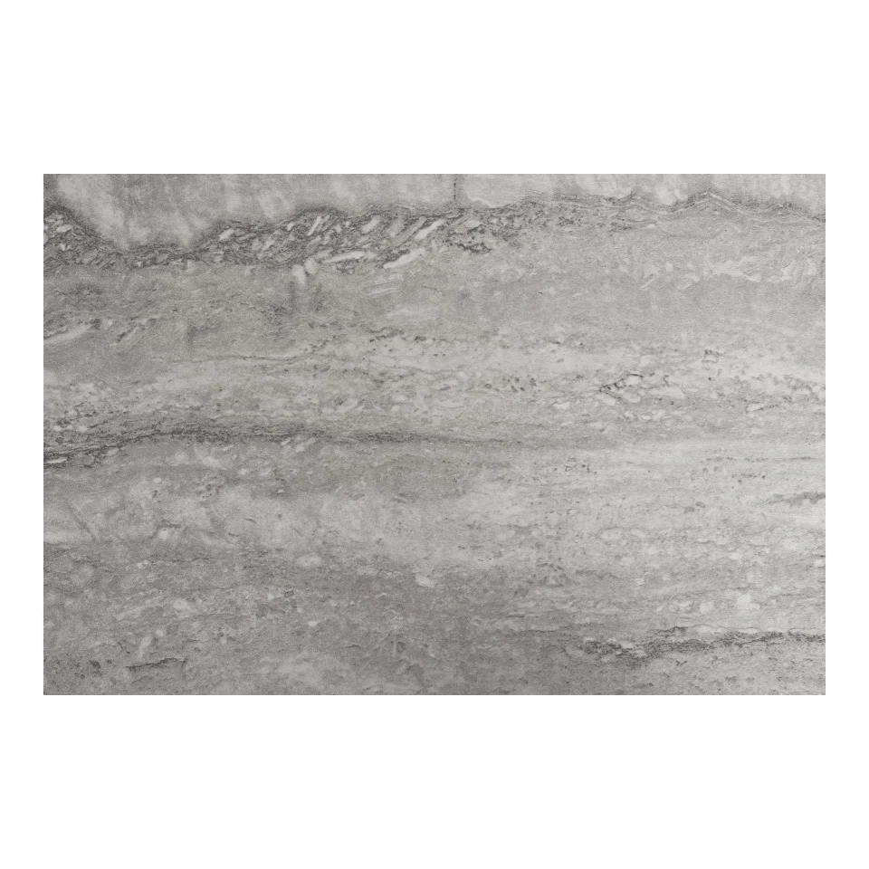 Vita Konzolni stol - Konzolni stol, 1 polica, izgled travertina, crni okvir 110x26x80 cm