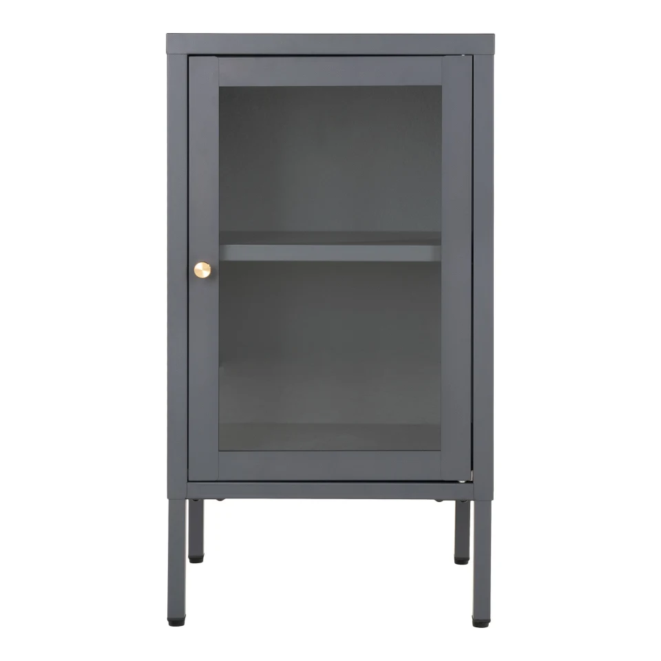 Dalby Cabinet - Cabinet, 1 staklo door, čelik, siva 38x35x70 cm