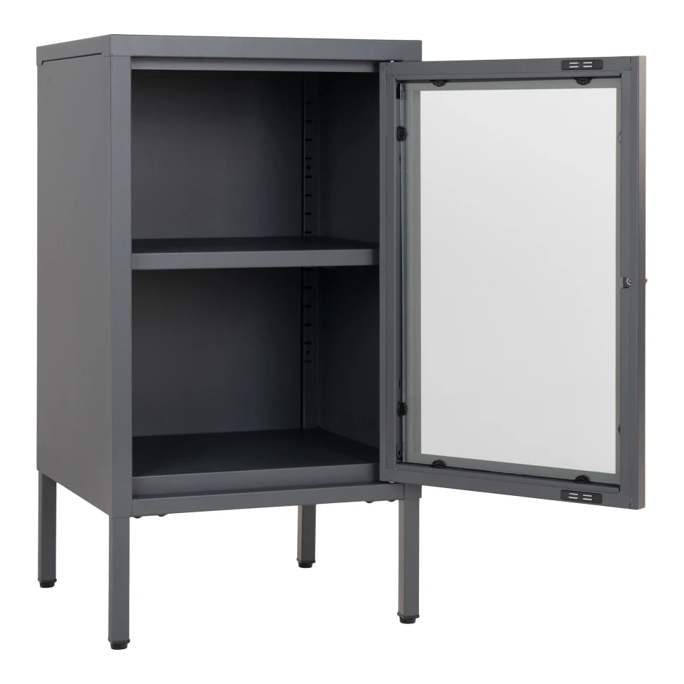 Dalby Cabinet - Cabinet, 1 staklo door, čelik, siva 38x35x70 cm