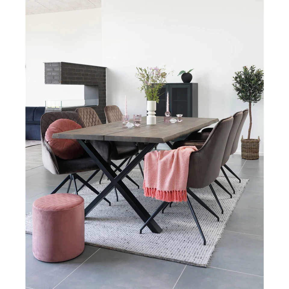 Melbourne Cabinet - Cabinet, 2 mesh doors, čelik, crna 80x40x120 cm