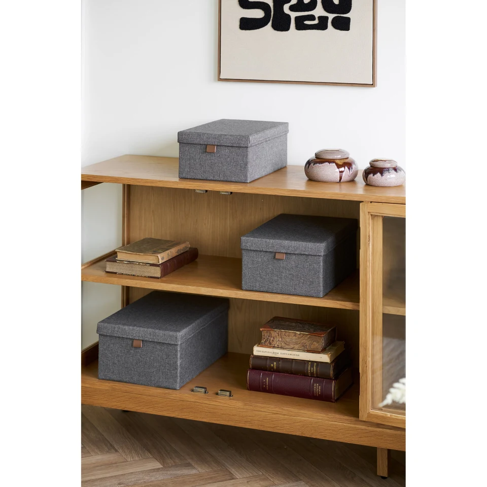 Zamora Sideboard - Sideboard, 4 staklo doors, 1 polica, hrast/hrastov furnir/kaljeno staklo, prirodna 40x180x80 cm