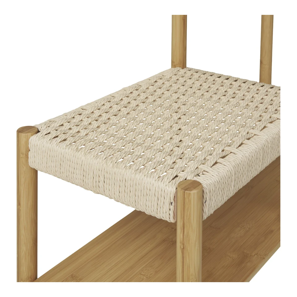 Ember Clothes Rack - Clothes Rack s prirodna pletivo klupa, bambus, prirodna 36x95x165