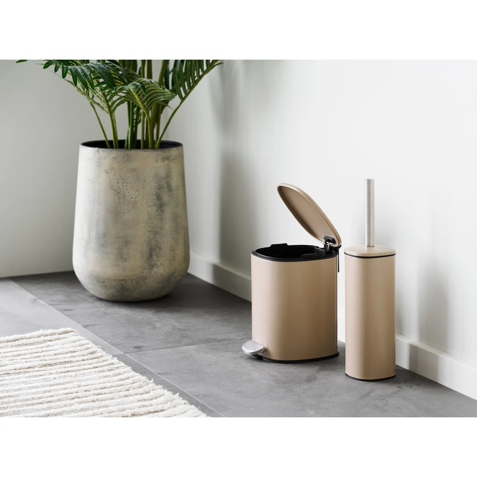 Lodi Pedal Bin - Pedal Bin s soft close, metal, bež, 3l