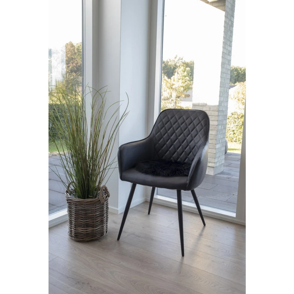 Lambskin Seat Artificial - Lambskin Seat Artificial, crna ø35 cm