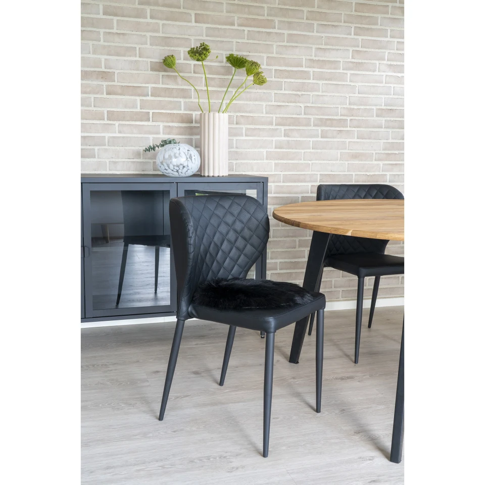 Lambskin Seat Artificial - Lambskin Seat Artificial, crna ø35 cm