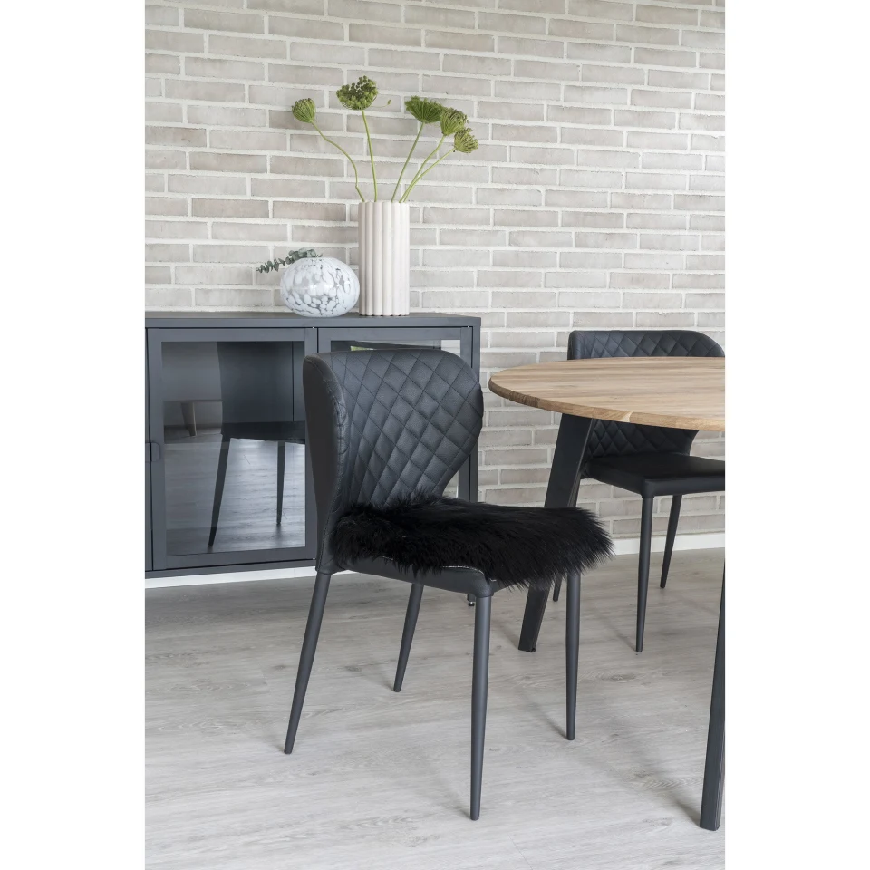 Lambskin Seat Artificial - Lambskin Seat Artificial, crna 40x40 cm