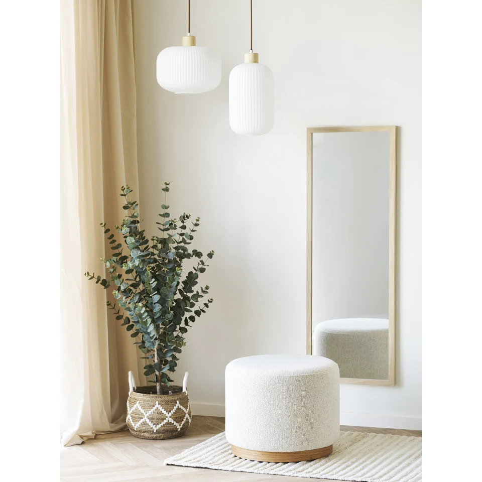Scottsdale Zidno ogledalo - Zidno ogledalo, wooden okvir, prirodna 45x110 cm