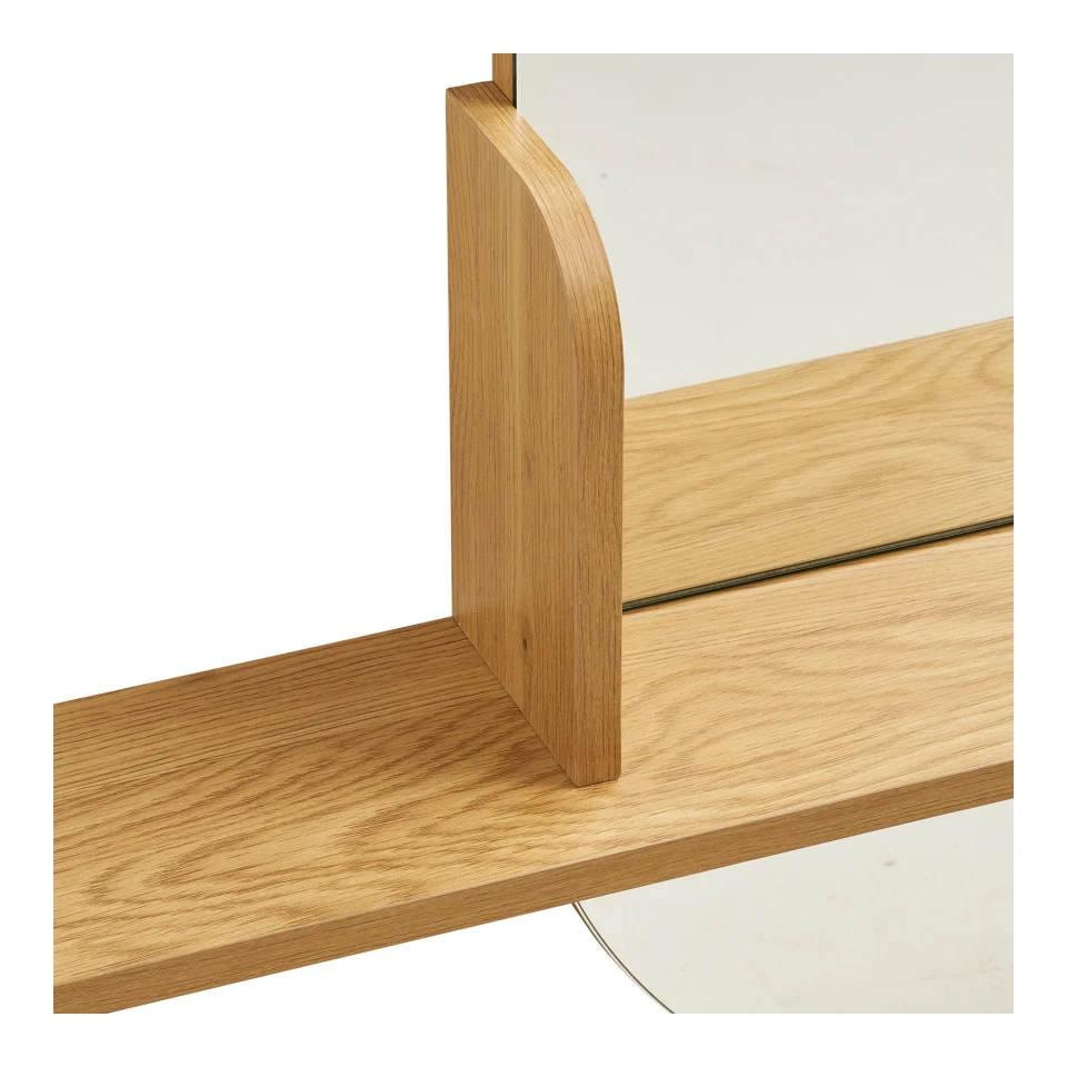 Barco Ogledalo s policom - Ogledalo s policom, izgled hrasta 92x15x94,5 cm