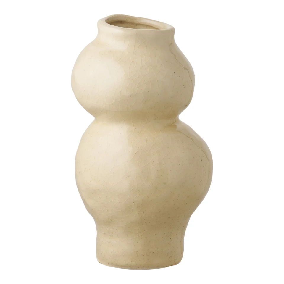 Vaza - Vaza, keramika, bež ø10,5x19,5 cm