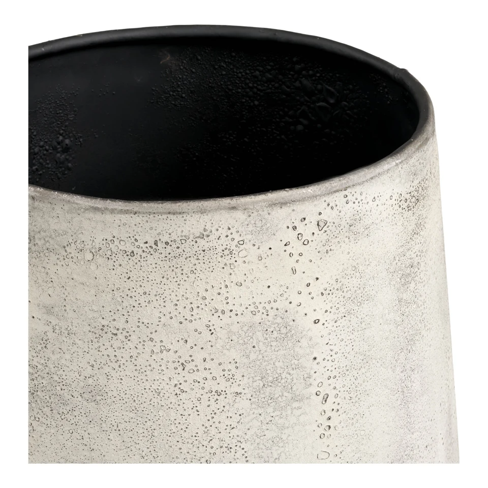 Hou Decorative Pot - Decorative pot, metal, antik bež set od 2