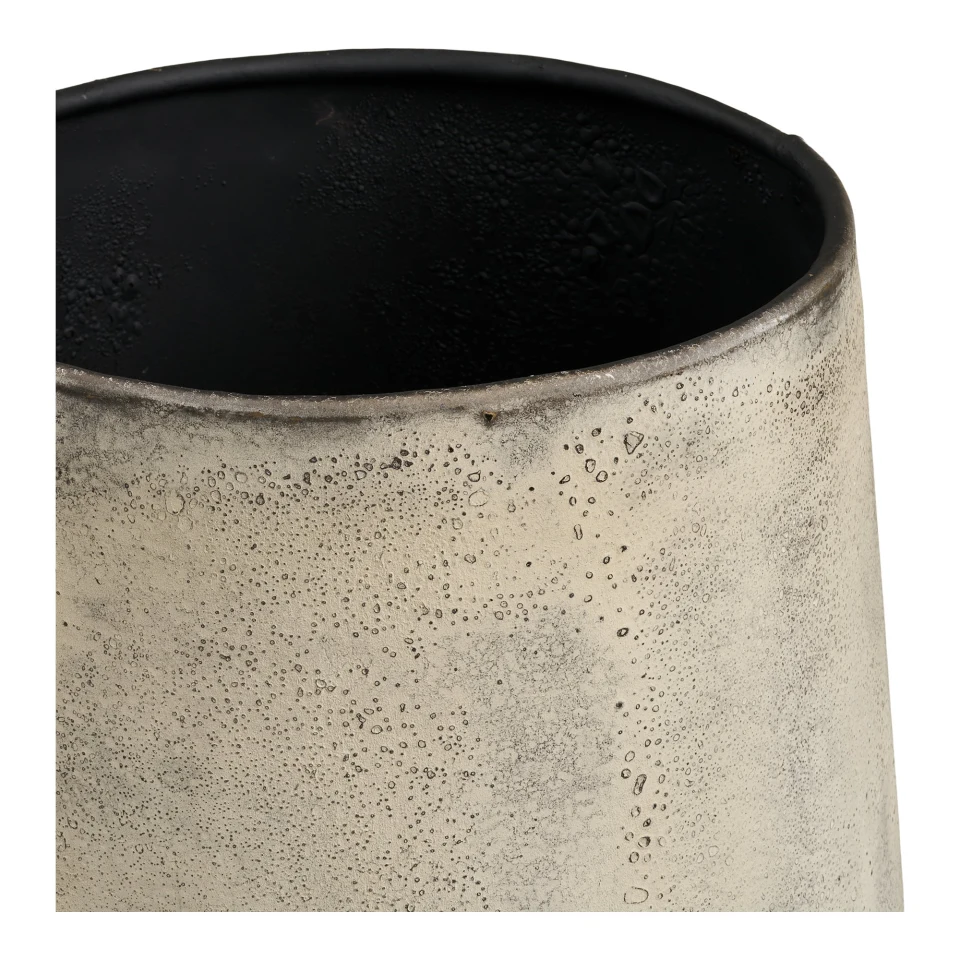 Hou Decorative Pot - Decorative pot, metal, antik bež set od 2