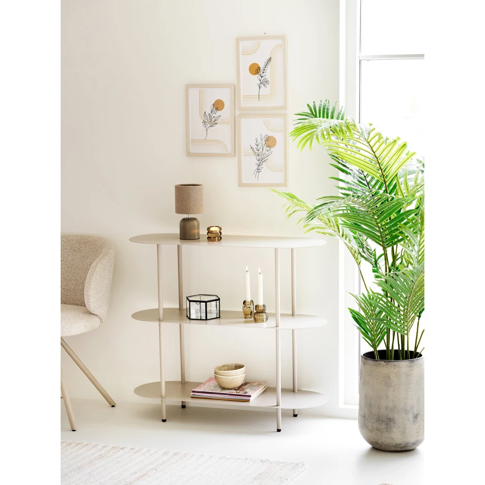Hou Decorative Pot - Decorative pot, metal, antik bež set od 2