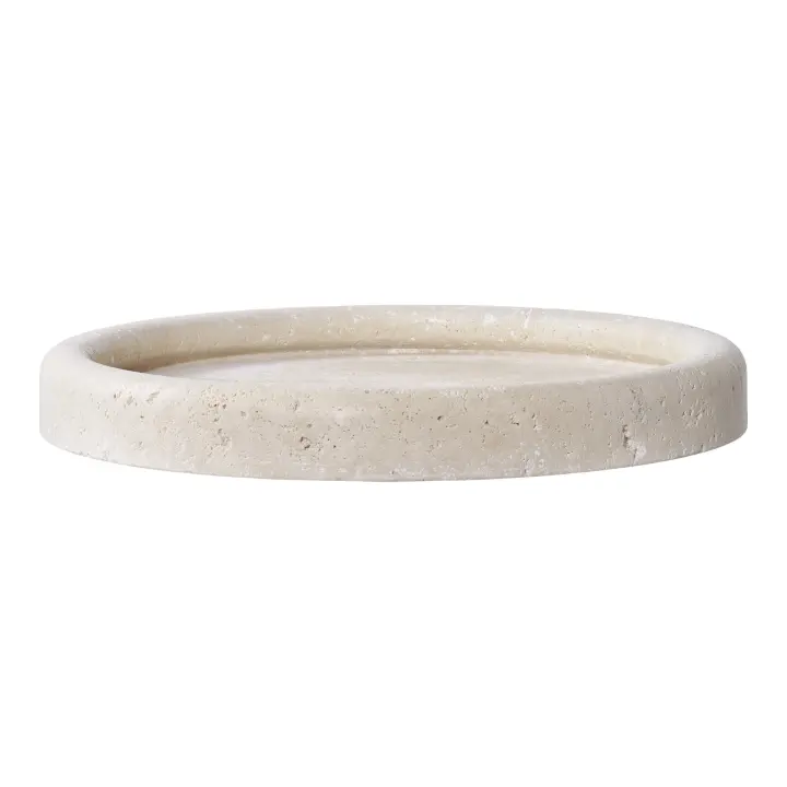 Pladanj - Pladanj, travertin, prirodna ø25,5 cm