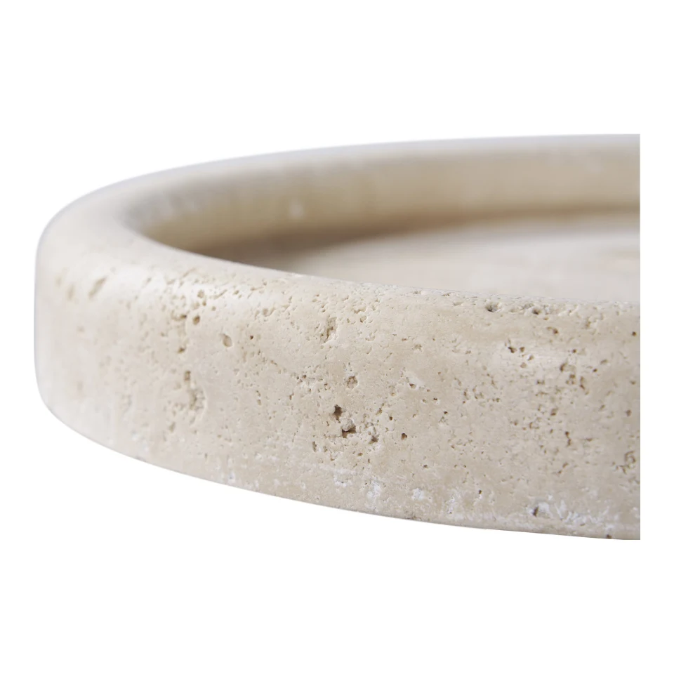 Pladanj - Pladanj, travertin, prirodna ø25,5 cm