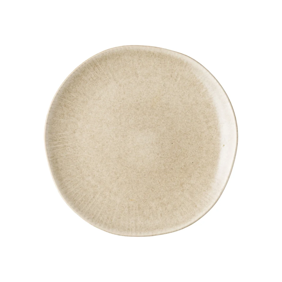 Viola Lunch Plate - Lunch plate, keramika, bež ø21 cm, set od 4