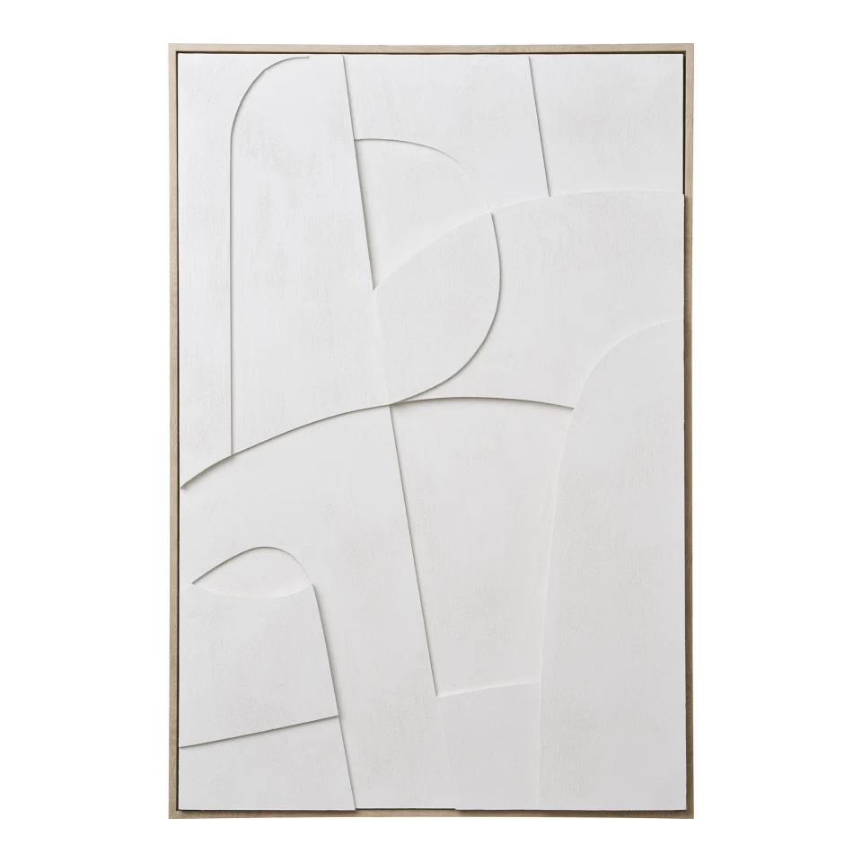 Madeline Relief Wall Dekoracija - Relief wall dekoracija, bijela, No.1 60x90 cm