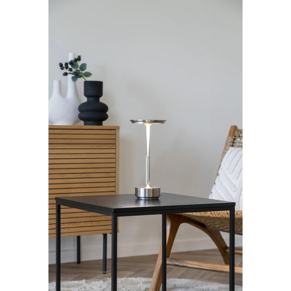 Lyneham Stolna lampa - Stolna lampa, punjiva, metal, srebrna