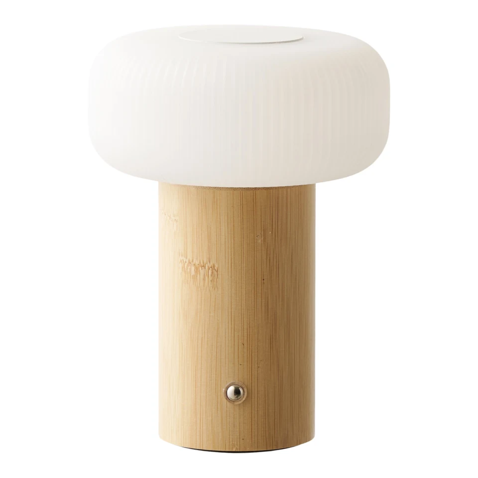 Stafford Stolna lampa - Stolna lampa, punjiva, bambus/metal/plastika, prirodna/bijela