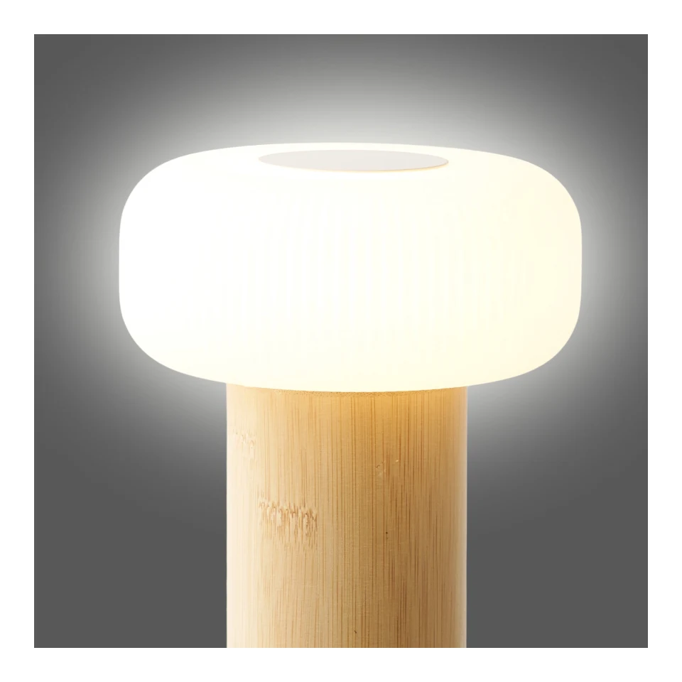 Stafford Stolna lampa - Stolna lampa, punjiva, bambus/metal/plastika, prirodna/bijela