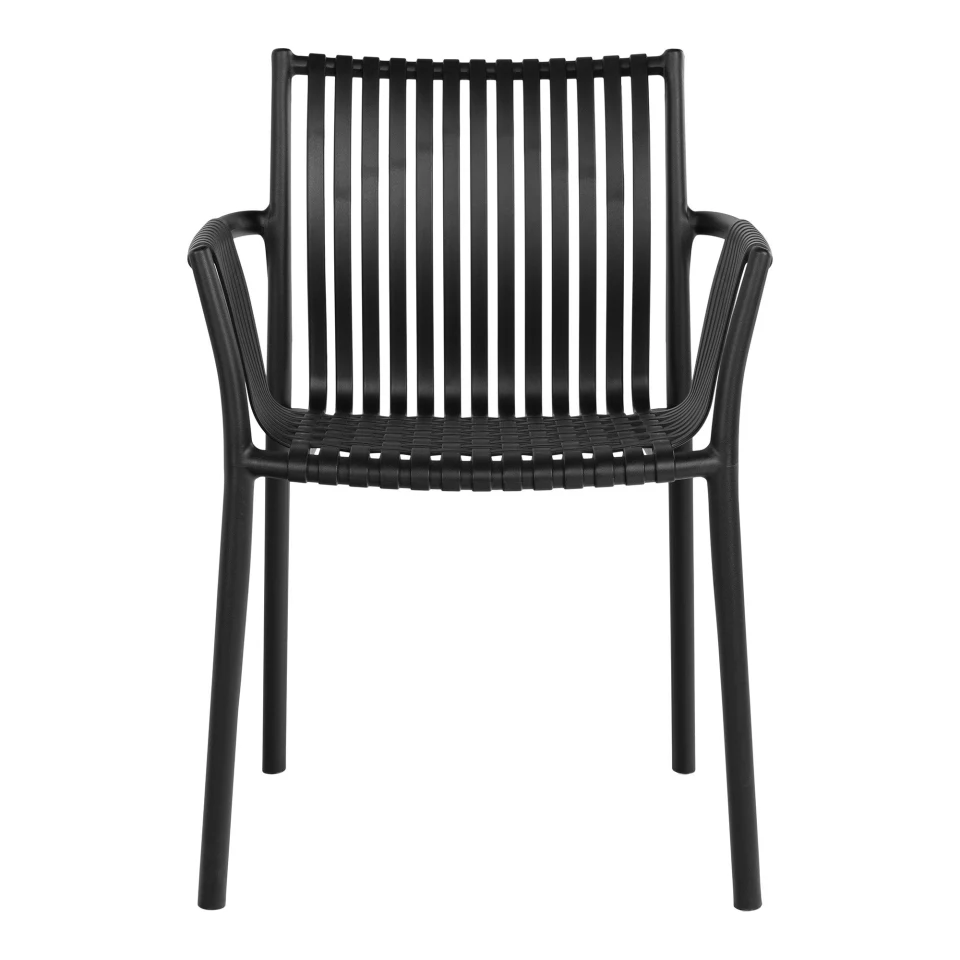 Tulsa Garden Chair - Garden chair, polipropilen, stackable, crna