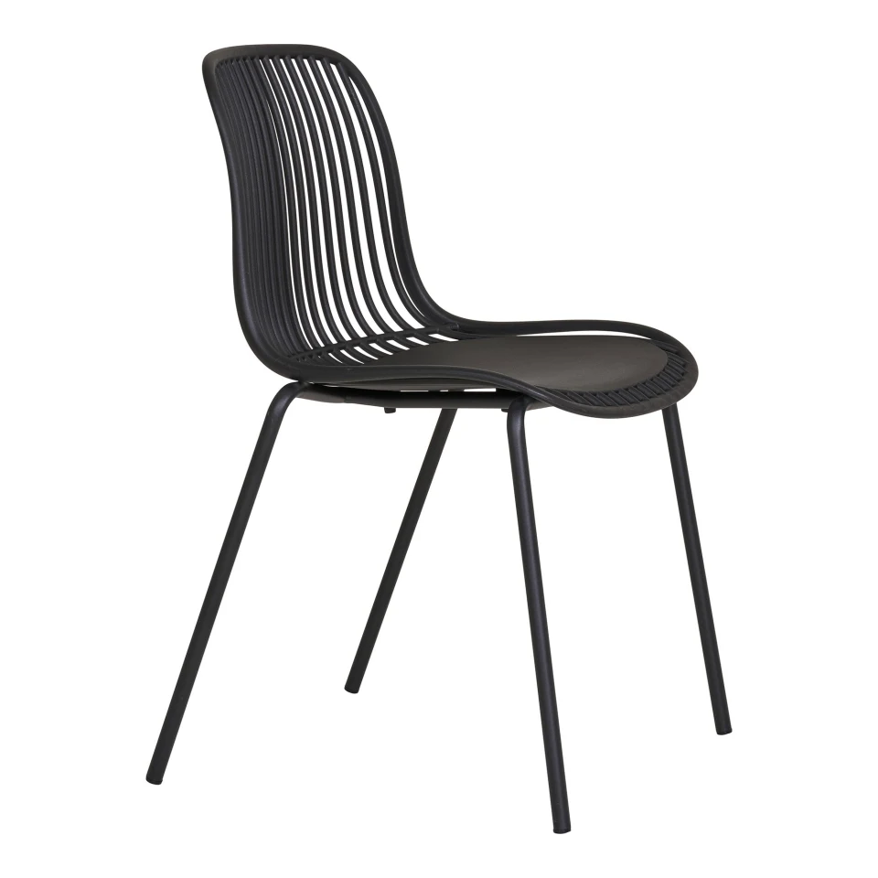Branson Blagovaonska stolica - Blagovaonska stolica, polipropilen, stackable, crna