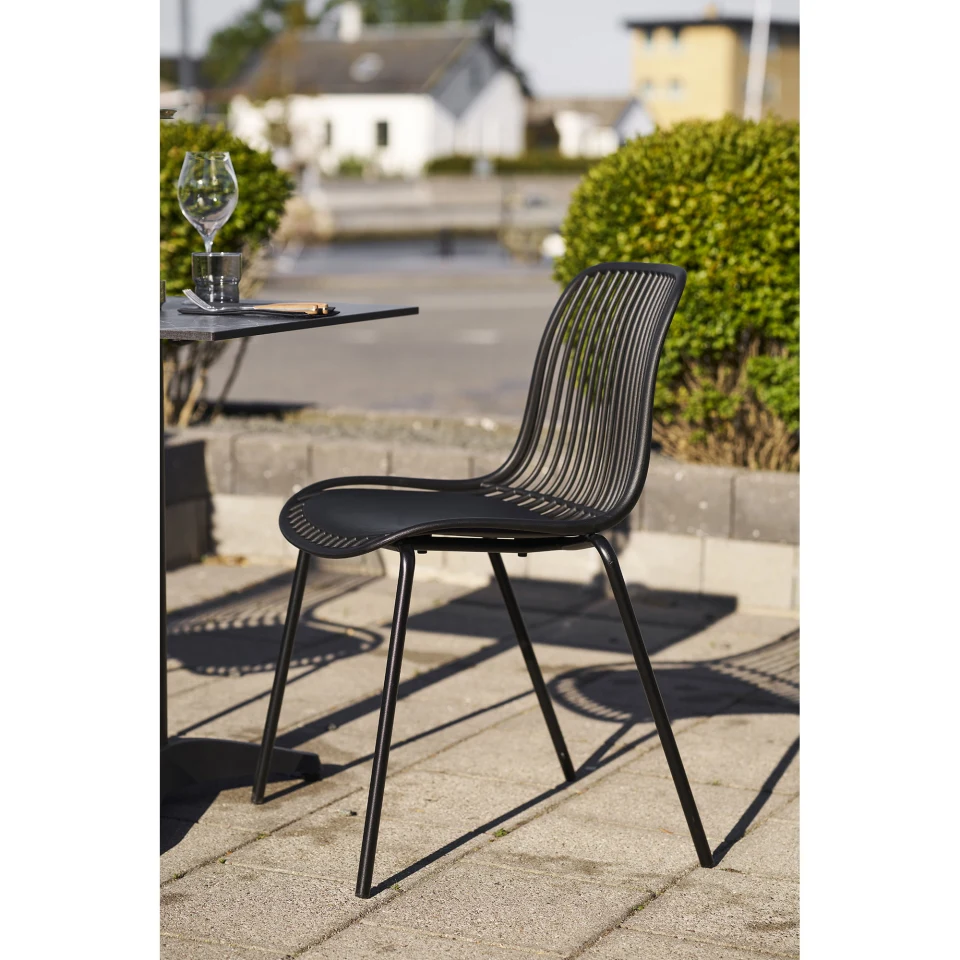 Branson Blagovaonska stolica - Blagovaonska stolica, polipropilen, stackable, crna