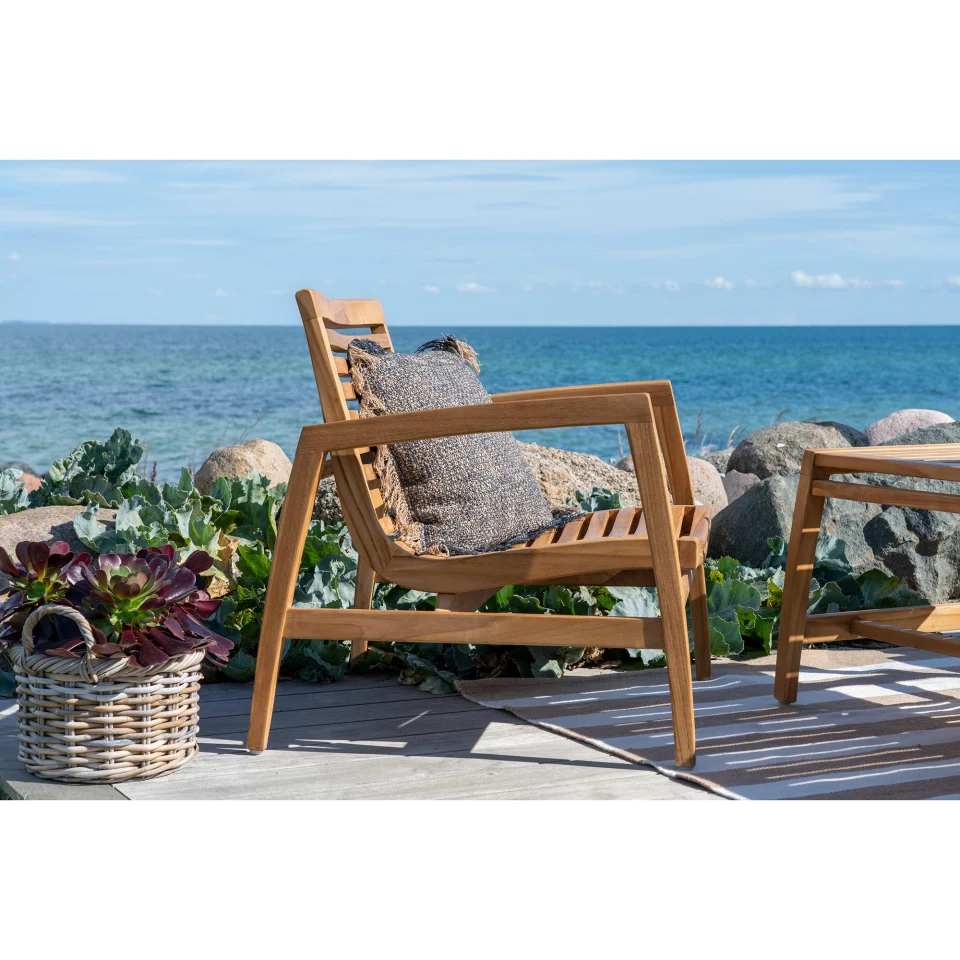 Santander Lounge set - Lounge set, tikovina, prirodna, uklj. jastuke