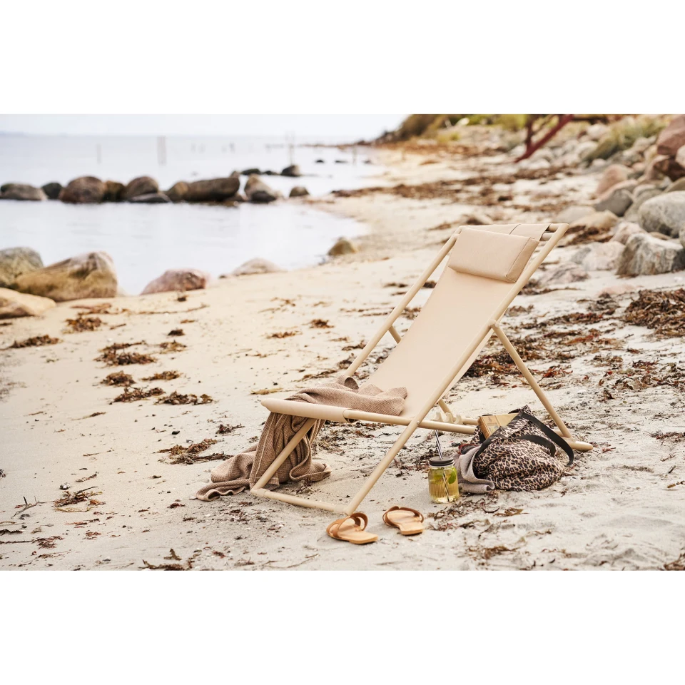 Curtis Beach Chair - Beach chair s 4-position backrest, tekstilene/čelik, taupe
