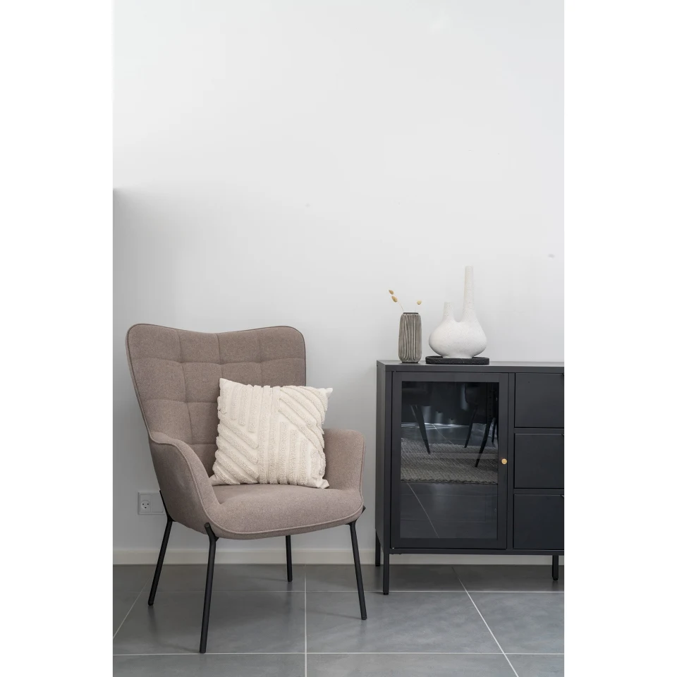 Glasgow Chair - Chair, kamena, crne noge HN1231