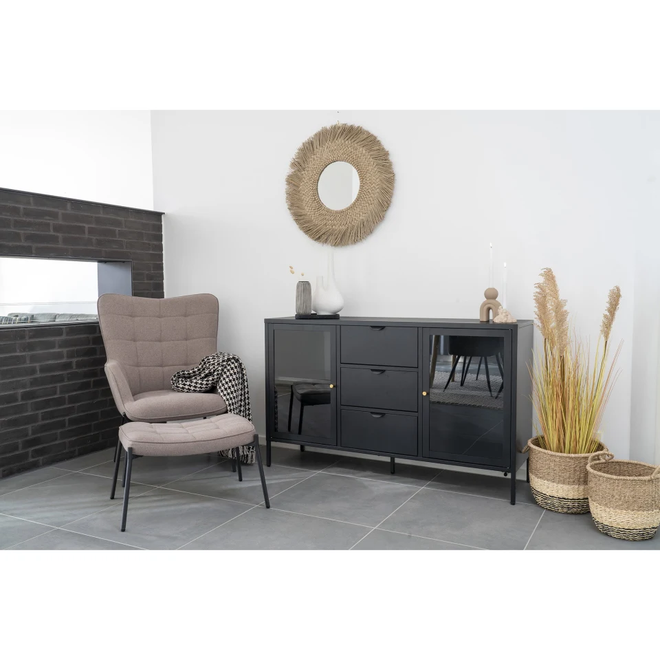 Glasgow Chair - Chair, kamena, crne noge HN1231