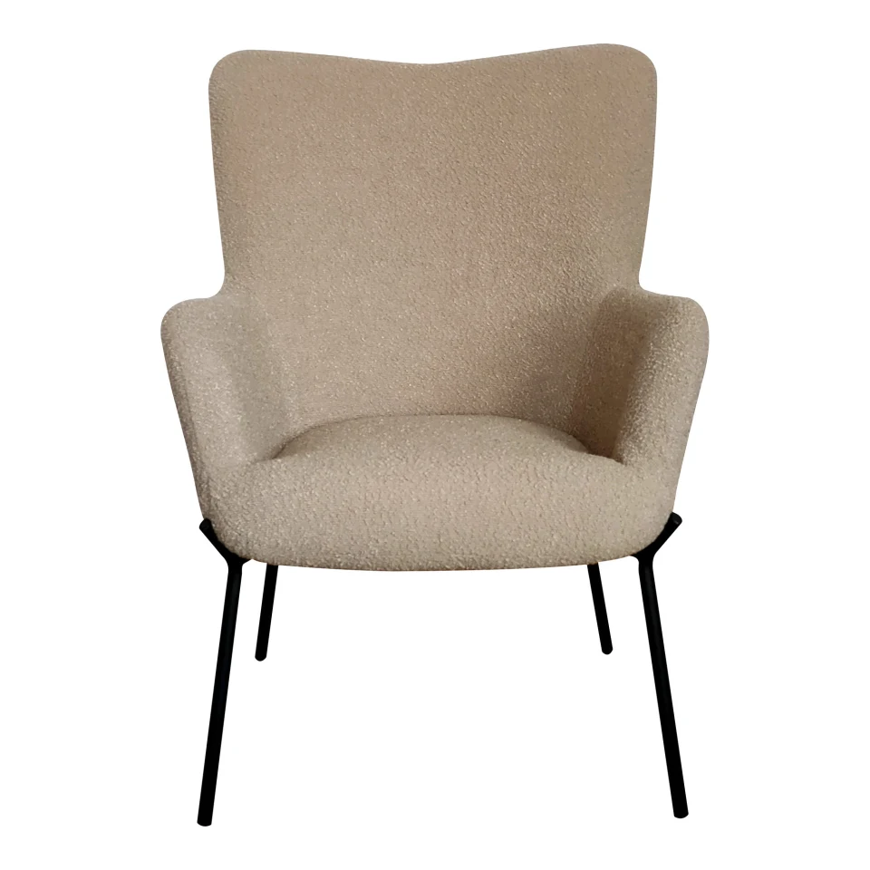 Glasgow Chair - Chair in bouclé, smeđa s crne noge HN1233