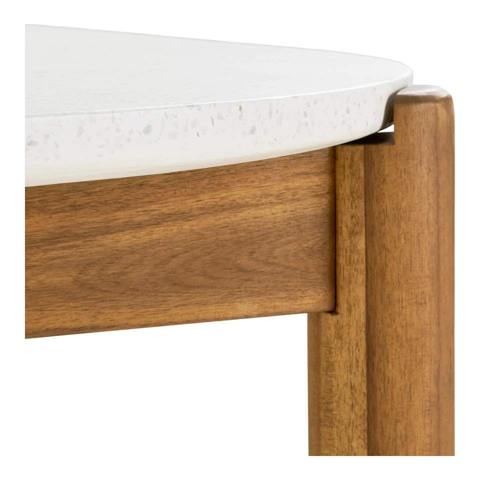 Terracina Blagovaonski stol - Blagovaonski stol, akacija/teraco, bijela/prirodna, 95x210x76 cm
