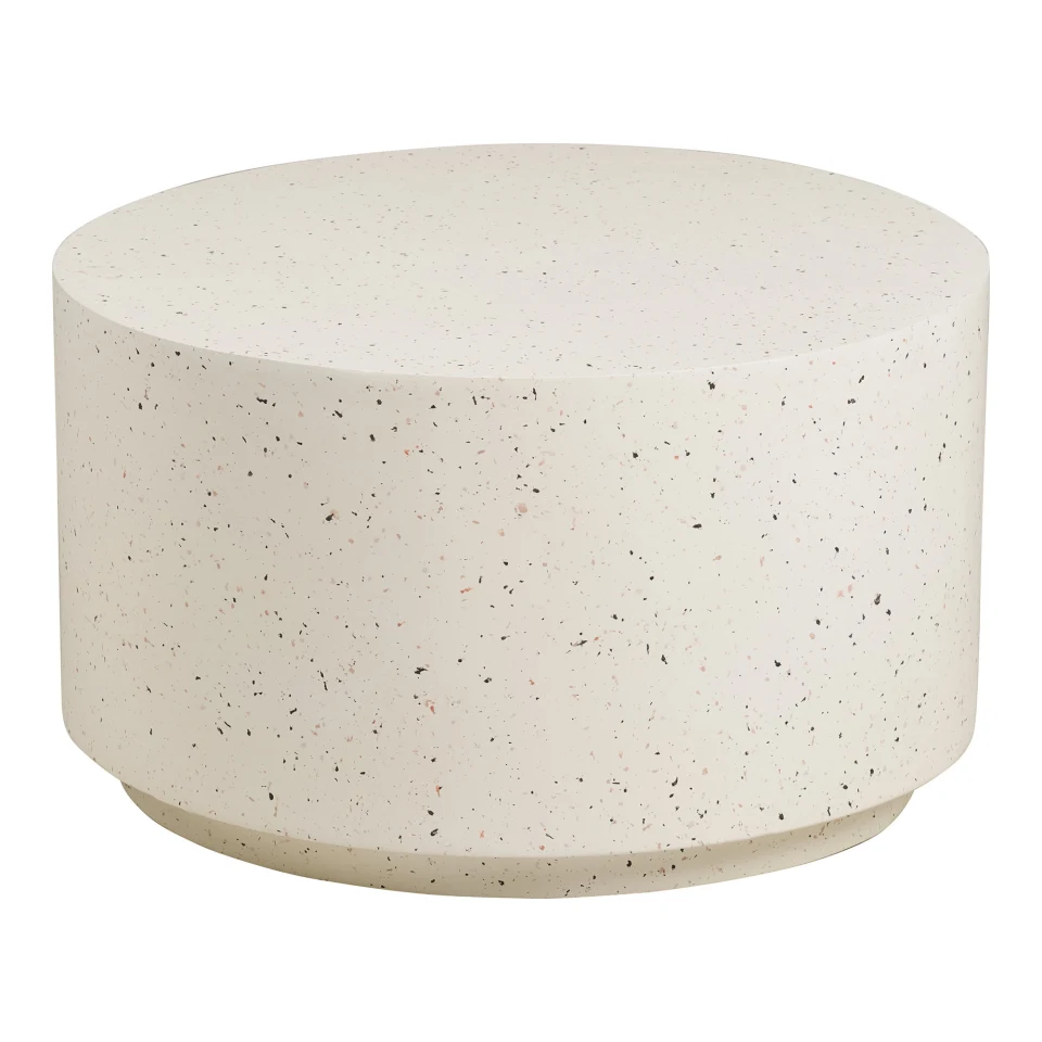 Bonn Klupski stolić - Klupski stolić, fiberclay, teraco look ø70x40 cm