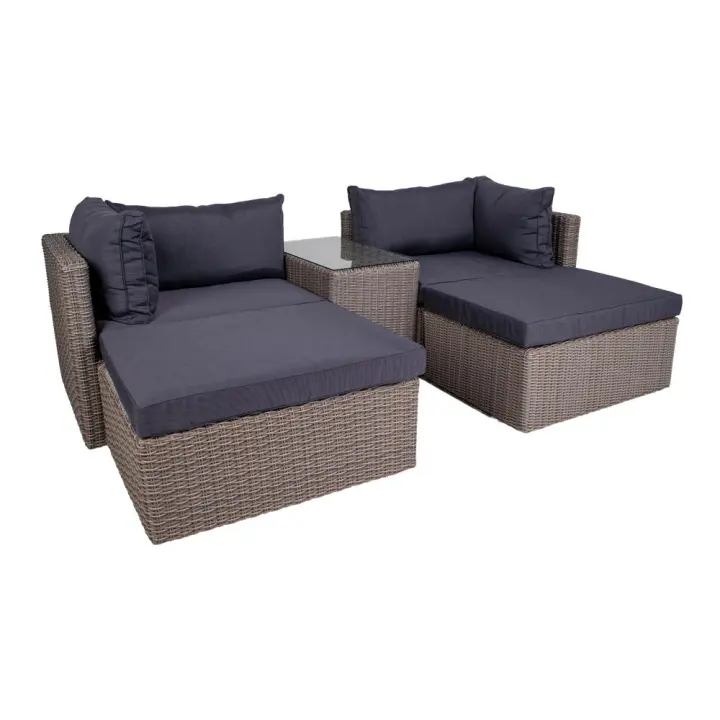 Rossi Lounge set - Lounge set in poliratan, kubu siva