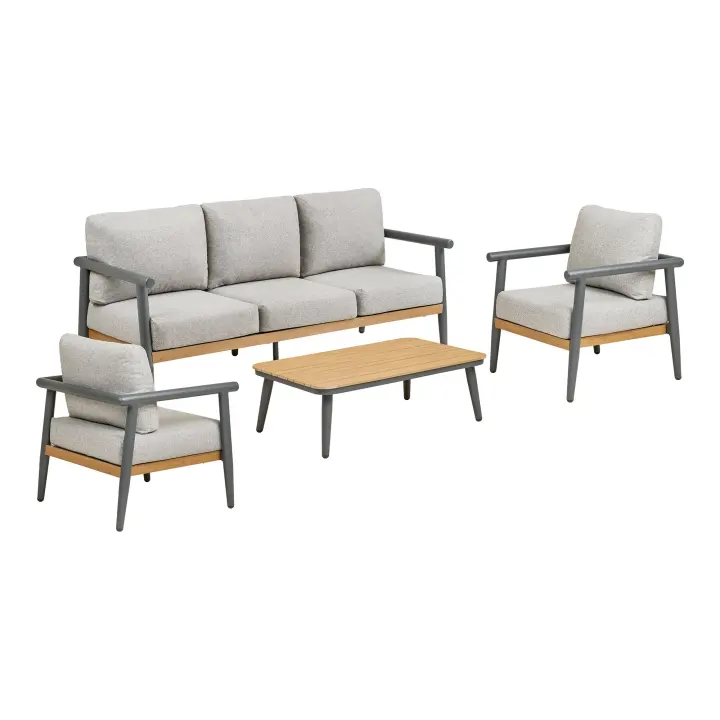 Comillas Lounge set - Lounge set, aluminij, anthracite siva, uklj. jastuke