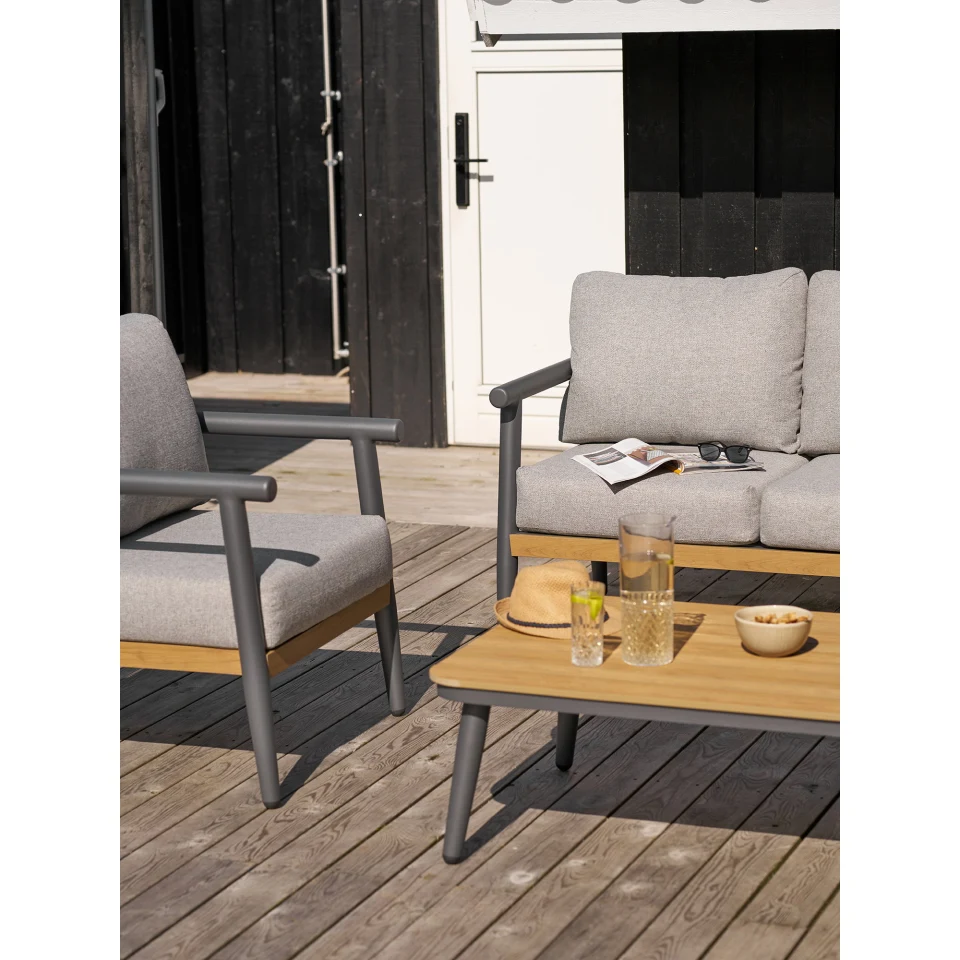 Comillas Lounge set - Lounge set, aluminij, anthracite siva, uklj. jastuke