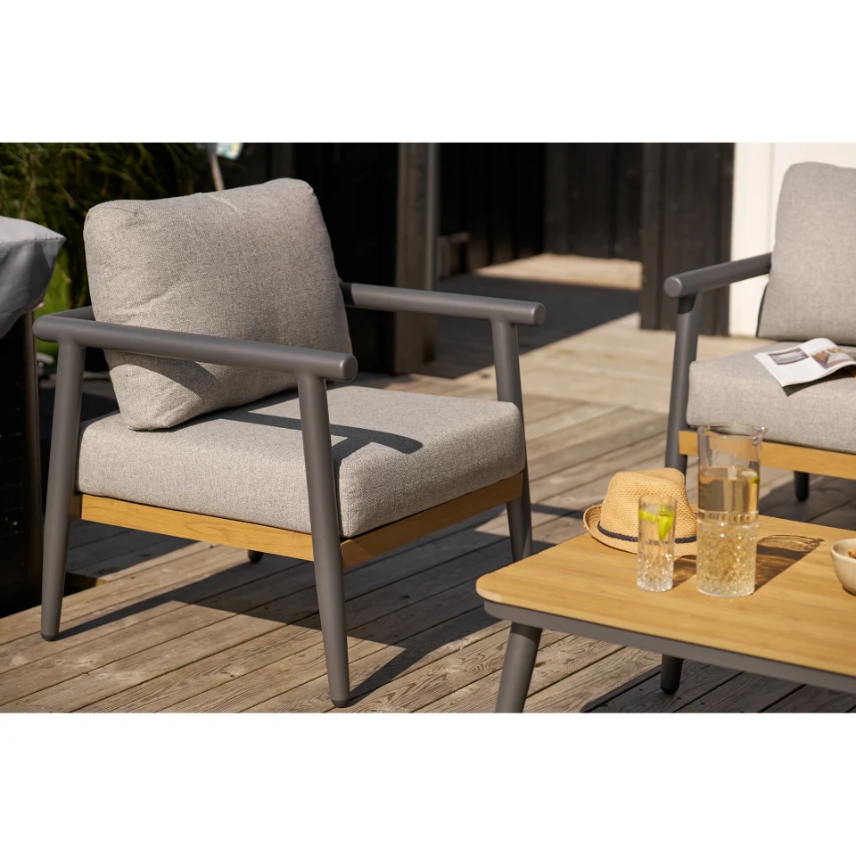Comillas Lounge set - Lounge set, aluminij, anthracite siva, uklj. jastuke