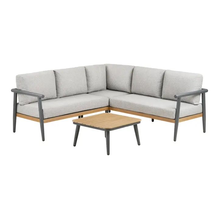 Comillas Corner Lounge set - Corner Lounge set, aluminij, anthracite siva, uklj. jastuke