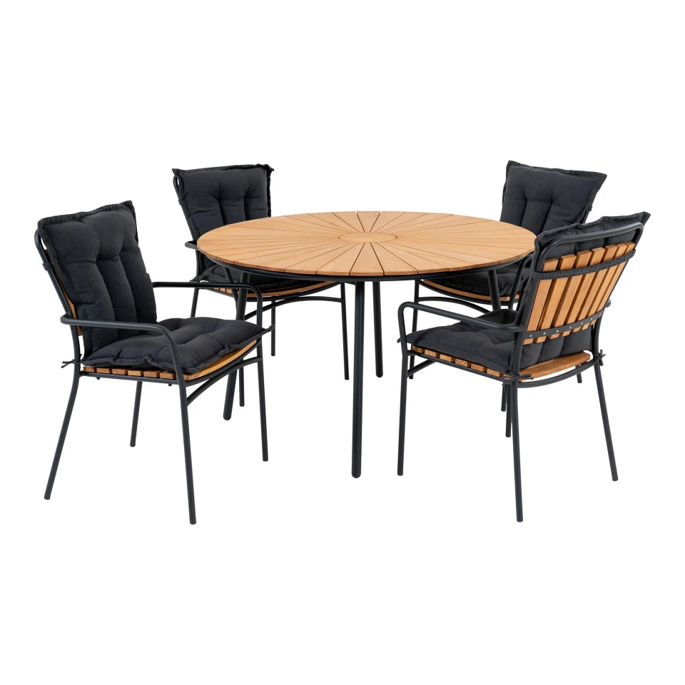 Cleveland Vrtni set - Blagovaonski stol i 4 blagovaonske stolice