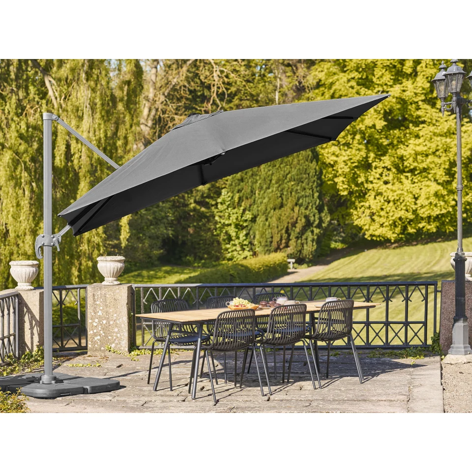 Baza Viseći suncobran - Viseći suncobran, uključujući baza za suncobran, alu stok, black295x295 cm