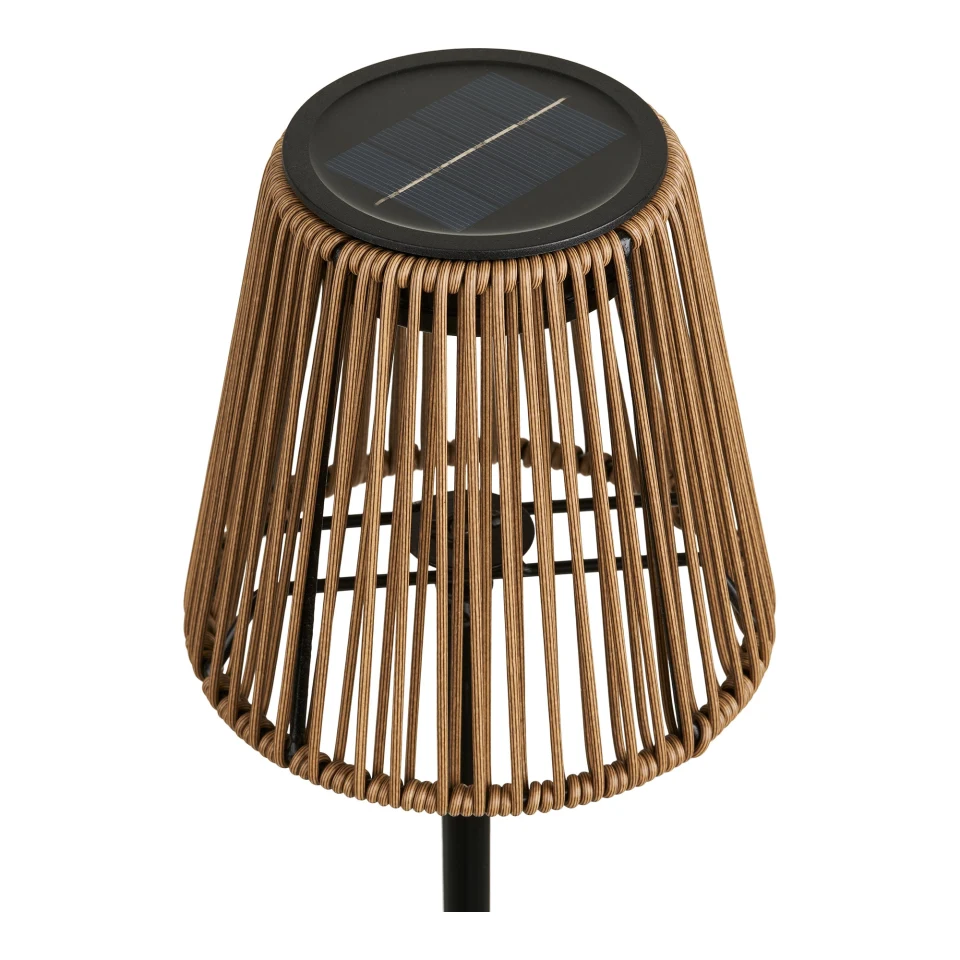 Salford Lamp - Lamp, punjiva s integrated solar panel, smeđa/crna