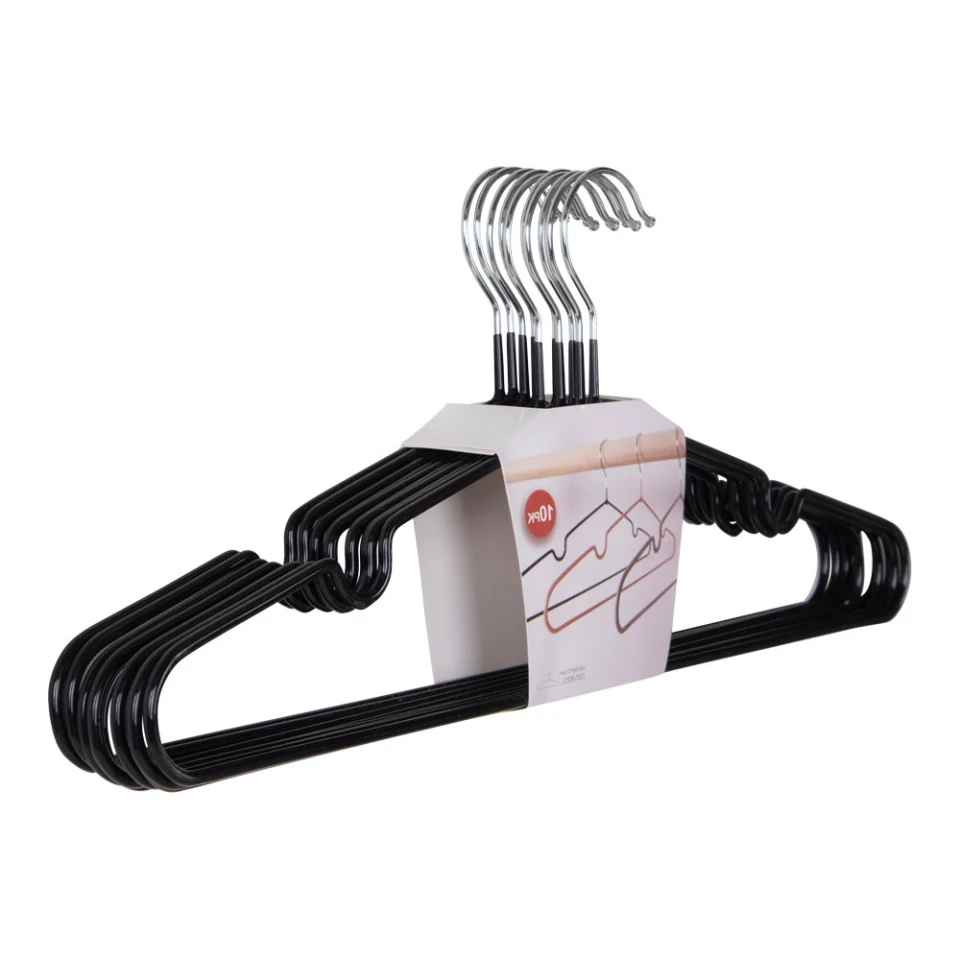 Massa Vješalice - Metal vješalice s crna coating set od 10